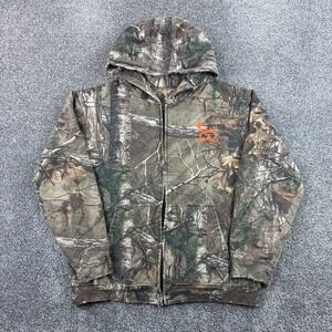 Vintage Y2k Browning Camo Hoodie Mens Large Realtree Camouflage Outdoors Hunting